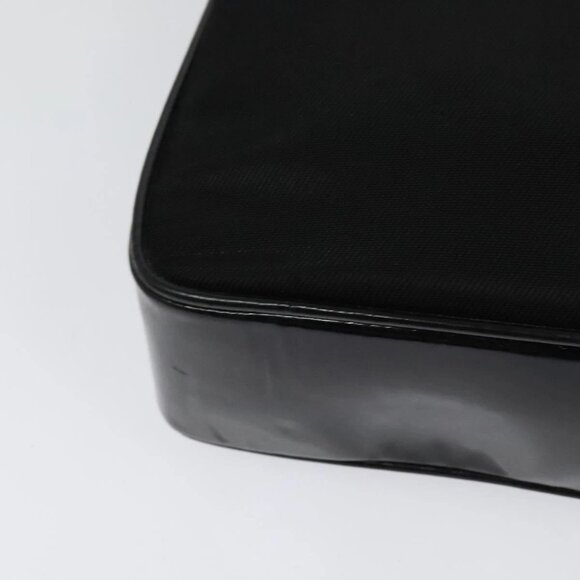 GUCCI Bamboo Hand Bag Nylon 2way Black Silver 000 2040 0538 Auth SW805 - Picture 4 of 16